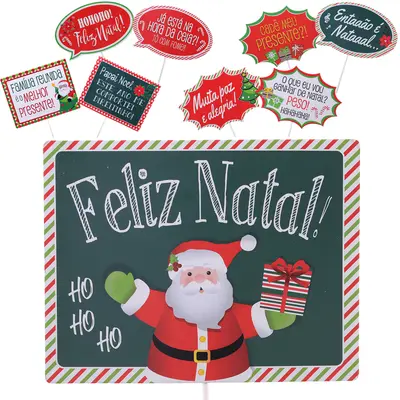 PLACA DIVERTIDAS FRASES DE NATAL