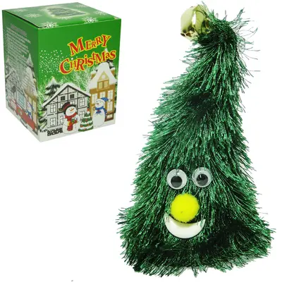 ARVORE MUSICAL DANCANTE PELUCIA COM SINO DE NATAL A PILHA 15CM
