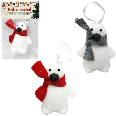 PENDENTE PINGUIM DE ESPUMA COM CACHECOL 8CM