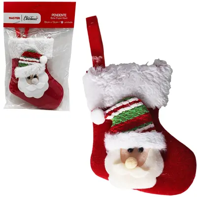 PENDENTE BOTA PAPAI NOEL / BONECO DE NEVE DE NATAL 13X10CM