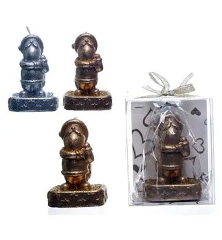 VELA PAPAI NOEL COM SACO DE PRESENTE DE NATAL 7CM