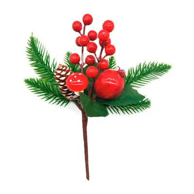 PICK NATALINO AZEVINHOS / FRUTO COM PINHA PREMIUM 20CM