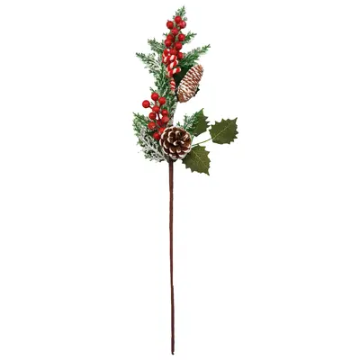 PICK NATALINO AZEVINHOS / PINHAS / FOLHAS PREMIUM 70CM