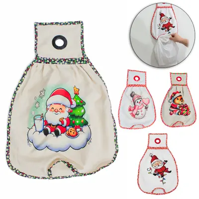 PUXA SACO DE NATAL TECIDO SORTIDOS 48X31CM