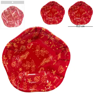 TIGELA DE PLASTICO ONDULADA FIGURAS NATALINA VM COM 3 PECAS 15,5X3,5CM