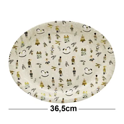 BANDEJA DE PLASTICO OVAL QUEBRA NOZES 36,5X28,5CM