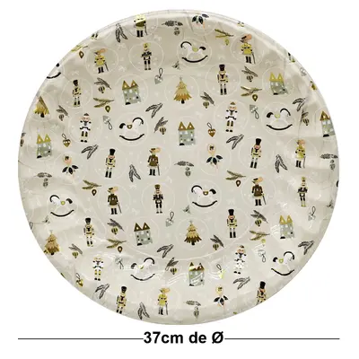 BANDEJA DE PLASTICO REDONDA QUEBRA NOZES 37CM DE Ø