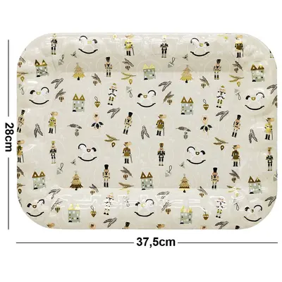 BANDEJA DE PLASTICO RETANGULAR QUBRA NOZES 37,5X28CM