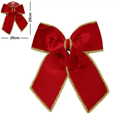 LACO VELUDO VERMELHO COM BORDA DOURADA 25X20CM
