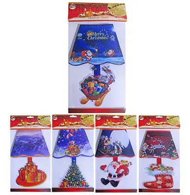 ABAJUR LUMINARIA DE PAREDE NATALINO ADESIVO LED DE NATAL 26CM