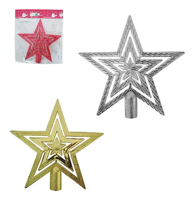 PONTEIRA PLASTICA ESTRELA VAZADA 14X13,5CM DOU/PTA/VM