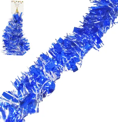 FESTAO AZUL COM PRATA DE NATAL 8X200CM