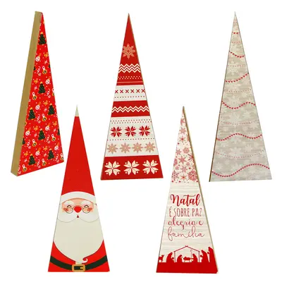 ENFEITE DE MADEIRA MDF ARVORE DE NATAL 20X7,5X1,5CM
