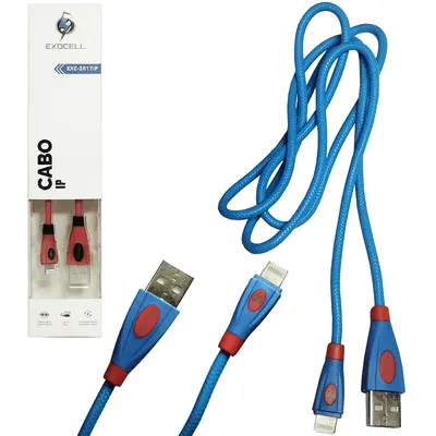 CABO PARA CELULAR LIGHTNING USB 3,1A EXOCELL 1M