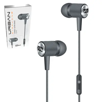 FONE DE OUVIDO IN EAR ESTEREO P3 COM MICROFONE EXTRA BASS URBAN 130CM