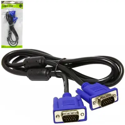 CABO DE VIDEO VGA MACHO X VGA MACHO PRETO X-CELL 1,5M