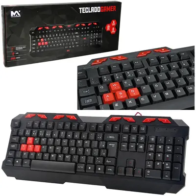TECLADO PARA COMPUTADOR GAMER COM FIO USB MAXMIDIA 115 TECLAS NA CAIXA