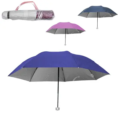GUARDA CHUVA SOMBRINHA DE POLIESTER MANUAL RETRATIL RAINY DAY 7 VARETAS CABO RETO 92CM DE Ø