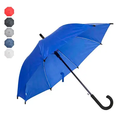 GUARDA CHUVA DE POLIESTER AUTOMATICO PORTARIA COLORS 8 VARETAS CABO CURVO 102CM DE Ø