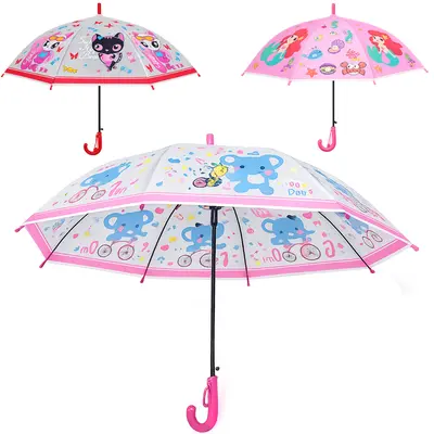 GUARDA CHUVA INFANTIL DE POLIESTER AUTOMATICO VERSY KIDS 8 VARETAS CABO CURVO 85CM DE Ø