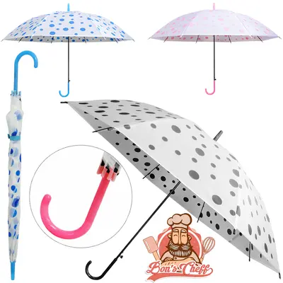 GUARDA CHUVA INFANTIL DE POLIESTER AUTOMATICO POA 8 VARETAS CABO CURVO 108CM DE Ø