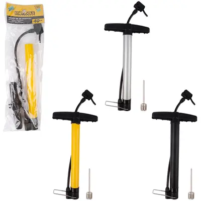 BOMBA DE AR MANUAL PARA INFLAVEIS COM PE E PUNHO DE PLASTICO PRO 40CM