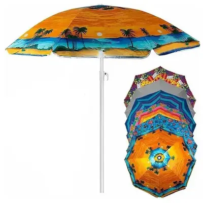 GUARDA SOL DE POLIESTER IMPERMEAVEL PEQUENO CABO METAL 170X150CM DE Ø