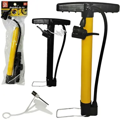 BOMBA DE AR MANUAL PARA INFLAVEIS COM PE E PUNHO DE PLASTICO 30CM