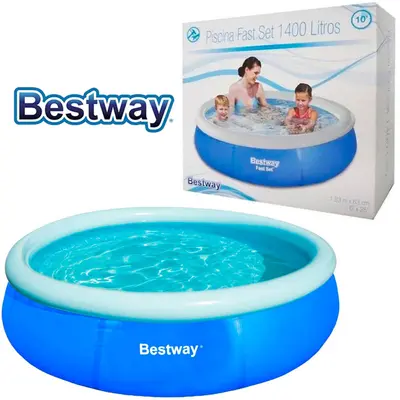 PISCINA INFLAVEL COM BORDA 1400L 63X183CM DE Ø NA CAIXA