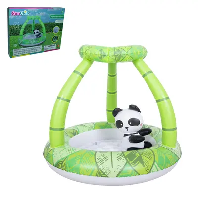 PISCINA INFLAVEL COM COBERTURA E PANDA BABY POOL SUN CLUB 25L 80X98CM DE Ø