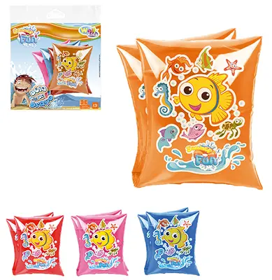BOIA DE BRACO INFLAVEL ESTAMPADA COLORS SUMMER FUN 17,5X13,5CM