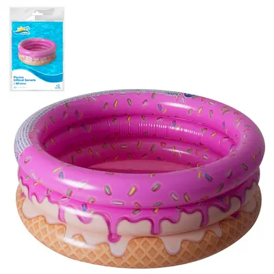 PISCINA INFLAVEL 3 ANEIS SORVETE MAXSOL 88L 25X76CM DE Ø