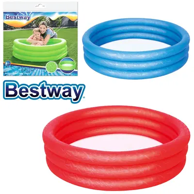 PISCINA INFLAVEL 3 ANEIS 101L COLORS 25X102CM DE Ø