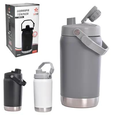 GARRAFA TERMICA DE INOX COM ALCA SPIRIT 1200ML