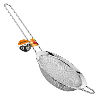 PENEIRA COADOR DE METAL INOX 27X12CM DE Ø