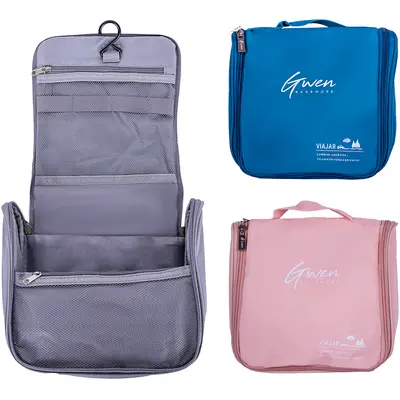NECESSAIRE RETANGULAR UNISSEX COM GANCHO + ALCA GWEN BAG & MORE 20,5X20X9CM