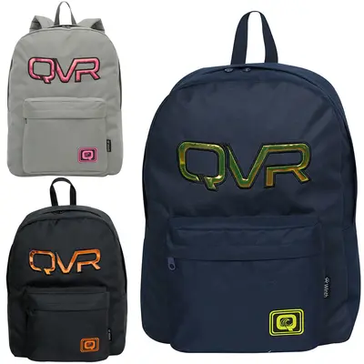 MOCHILA JUVENIL UNISSEX QUIVER CLUB QVR LETRAS NEON 17,5''