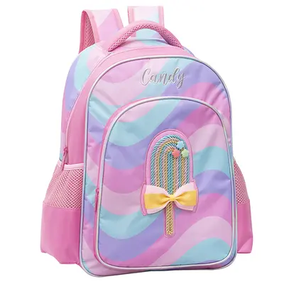 MOCHILA INFANTIL FEMININA CANDY COM LACO 16''