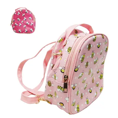 BOLSA FEMININA ABELHA COM ALCA + ZIPER SORTIDAS 20X17X8,5CM