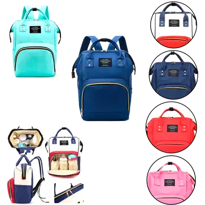 MOCHILA BOLSA MATERNIDADE LIVING TRAVELING SHARE COLORS 40X31X18CM