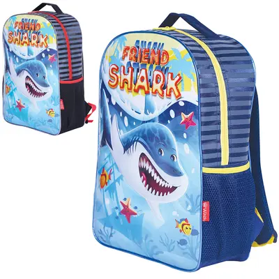 MOCHILA INFANTIL MASCULINA STANDARD WINTH FRIEND SHARK 16''