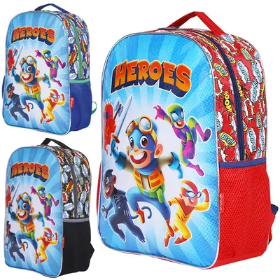 MOCHILA INFANTIL MASCULINA STANDARD HEROES COLORS 16''
