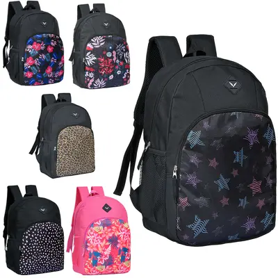 MOCHILA JUVENIL FEMININA YEPP ESTAMPAS SORTIDAS 17''