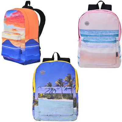 MOCHILA JUVENIL UNISSEX BASIC WINTH PAISAGENS 17''