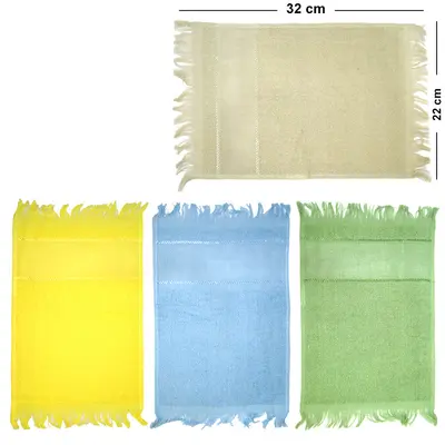TOALHA SOCIAL LISA DE LIMPEZA DE ALGODAO RETANGULAR COM 6 PECAS 32X22CM