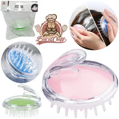 ESCOVA DE BANHO MASSAGEADORA DE SILICONE COM DISPENSER COLORS 8X7CM