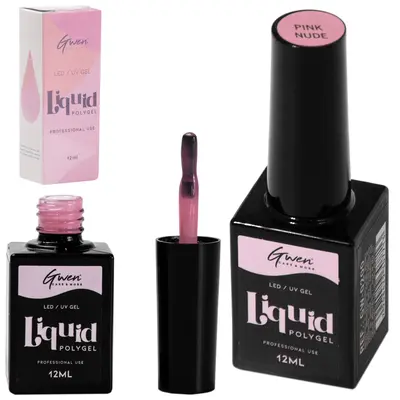 LIQUIDO CONSTRUCAO DE UNHAS LIQUID POLY GEL PROFISSIONAL LED/UV GWEN 12ML