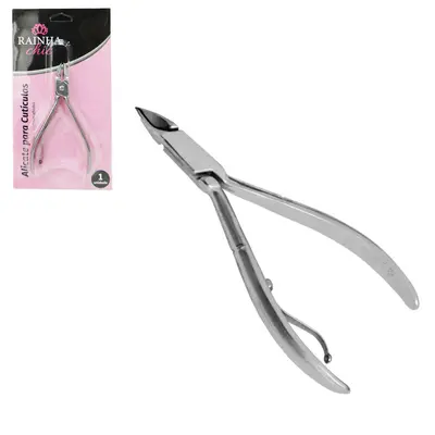 ALICATE DE CUTICULA DE INOX RAINHA CHIC 3,5'' 9,5CM NA CARTELA