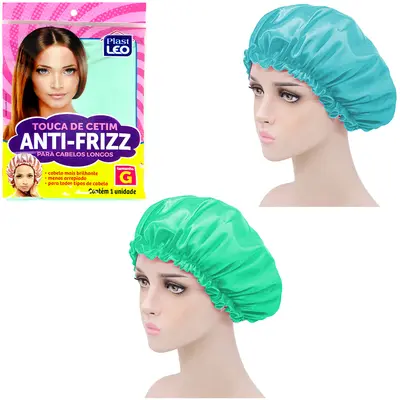TOUCA DE BANHO DE CETIM / POLIESTER ANTI-FRIZZ PARA CABELOS LONGOS G 33X30CM