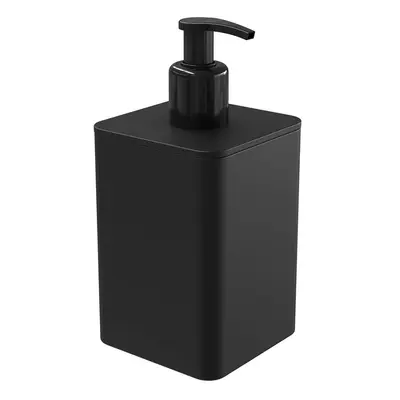PORTA SABONETE LIQUIDO DE PLASTICO QUADRADO SMILE PRETO 350ML